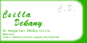 csilla dekany business card